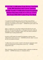 Bundle&colon; FTCE ESE Exceptional Student Education K-12 Real Exam Prep Test Banks with 1400&plus; Latest Questions and Correct Detailed Answers&sol; Florida Teacher Certification Exam Exceptional Student Education &lpar;ESE&rpar; K-12 &lpar;K-12&rpar;