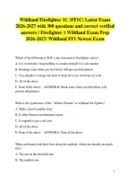 Wildland Firefighter 1C &lpar;FF1C&rpar; Latest Exam 2026-2027 with 550 questions and correct verified answers &sol; Firefighter 1 Wildland Exam Prep 2026-2027&sol; Wildland FF1 Newest Exam Prep BUNDLE