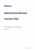 Edexcel A Level Geography Paper 3 Mark Scheme 2026