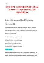 Exit Hesi - Comprehensive Exam&NewLine;A Practice Questions And&NewLine;Answers A&plus;