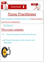 Nurse Practitioner Certification Review&colon; 64 Practice Questions with Answers and Rationales&NewLine;&NewLine;&NewLine;&NewLine;