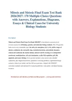 Mitosis & Meiosis Exam Questions 2026&sol;2027 &mdash; Answers &plus; Explanations&NewLine;&NewLine;