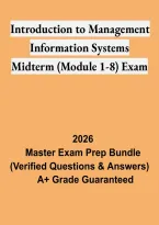Introduction to Management Information Systems Midterm Modules 1&ndash;8 &ndash; Study Guide&comma; Practice Questions & Exam Review