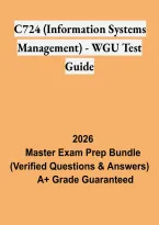 WGU C724 Information Systems Management Test Guide 2026 &ndash; Study Notes&comma; Practice Questions & Exam Prep
