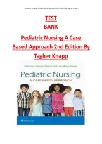 Test Bank for Pediatric Nursing A Case-Based Approach 2nd Edition by Gannon Tagher & Lisa Knapp &lpar;All Chapters Included