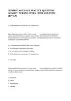 Nursing 301 Exam 1 Practice Questions 2026&sol;2027 &vert; Nursing Study Guide And Exam Review