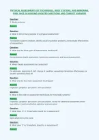 Physical Assessment Key Techniques&comma; Body Systems&comma; And Abnormal&NewLine;Find- Ings In Nursing Updated Questions And Correct Answers