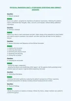 Physical Diagnosis Quiz 1 Studyguide Questions And Correct&NewLine;Answers