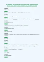 Pn Program - Nutrition Final Exam Questions Ripped From The&NewLine;Study Guide Studyguide Questions And Correct Answers