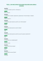 Pn101 - Cam And Stress Studyguide Questions And Correct&NewLine;Answers