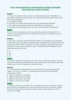 Pnle I For Foundation Of Professional Nursing Studyguide&NewLine;Questions And Correct Answers