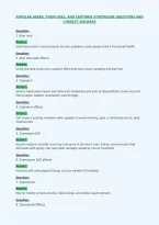 Popular Herbs&comma; Their Uses&comma; And Cautions Studyguide Questions And&NewLine;Correct Answers