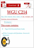 WGU C214 Financial  Exam Bundles&colon;Questions with Correct Answers & Detailed Rationales &lpar;20262027&rpar; pdf