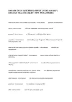 Bio 1108 Exam 1 &lpar;Herrick&rpar; Study Guide 2026&sol;2027 &vert; Biology Practice Questions And Answers