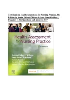 Test Bank for Health Assessment for Nursing Practice&comma; 8th Edition by Susan Fickertt Wilson & Jean Foret Giddens &vert; Chapters 1&ndash;26 &vert; Questions and Answers 2027