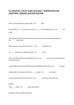 Nu 300 Exam 3 Study Guide 2026&sol;2027 &vert; Nursing Practice Questions&comma; Answers And Exam Review