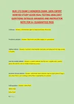 Nur 172 Exam 2 Hondros Exam&colon; 100&percnt; Expert &NewLine;Verified Study Guide Real Testing 2026&vert;2027 &NewLine;Questions Detailed Answers And Instructor &NewLine;Note For A&plus; Guaranteed Pass 