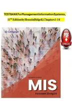 Test Bank for MIS&colon; Management Information Systems 11th Edition by Hossein Bidgoli &ndash; 2026 Updated Management Information Systems Study Guide and Practice Questions