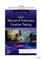 Test bank&mdash;Ruppel's Manual of Pulmonary Function Testing&comma; 12th Edition&comma; by Carl D&period; Mottram&comma; all chapters 1-13 covered
