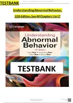 Test Bank for Understanding Abnormal Behavior&comma; 12th Edition&comma; Sue All Chapters 1-17&NewLine;