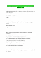 Coaching Principles Test 2 fully solved 2026 A GUARANTEED