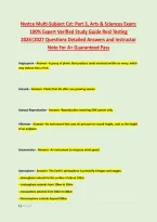 Nystce Multi-Subject Cst&colon; Part 3&comma; Arts & Sciences Exam&colon; &NewLine;100&percnt; Expert Verified Study Guide Real Testing &NewLine;2026&vert;2027 Questions Detailed Answers and Instructor &NewLine;Note For A&plus; Guaranteed Pass
