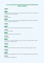 U12 - Basic Electricity And Magnetism Updated Questions And&NewLine;Correct Answers