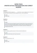 Cmtbc Ethics&NewLine;Updated Actual Exam Questions And Correct&NewLine;Answers