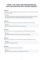 Cmtbc&comma; Law&comma; Ethics And Professionalism&NewLine;Expected Questions With Verified Answers