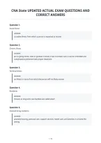 Cna State Updated Actual Exam Questions And&NewLine;Correct Answers