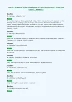 Vocab - Plant Actions And Properties Studyguide Questions And&NewLine;Correct Answers
