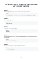 Cna Written Exam Nc Updated Actual Questions&NewLine;With Correct Answers&NewLine;