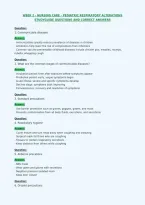Week 2 - Nursing Care - Pediatric Respiratory Alterations&NewLine;Studyguide Questions And Correct Answers