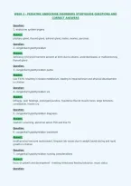 Week 2 - Pediatric Endocrine Disorders Studyguide Questions And&NewLine;Correct Answers