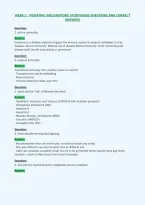 Week 2 - Pediatric Vacciantions Studyguide Questions And Correct&NewLine;Answers