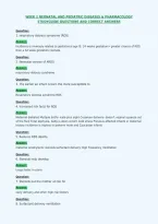 Week 2 Neonatal And Pediatric Diseases & Pharmacology&NewLine;Studyguide Questions And Correct Answers