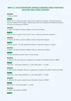 Week 12 - Acute Respiratory Distress Syndrome &lpar;Ards&rpar; Studyguide&NewLine;Questions And Correct Answers