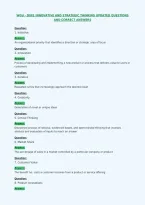 Wgu - D081 Innovative And Strategic Thinking Updated Questions&NewLine;And Correct Answers
