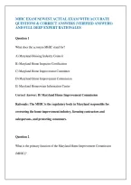 Mhic Exam Newest Actual Exam With Accurate Questions & Correct Answers &lpar;Verified Answers&rpar; And Full Deep Expert Rationales &vert; Latest &lpar;2026&sol;2027&rpar; Updated Version &lbrace;Just Released&rcub;