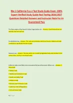 Rbc 1 California P&period;o&period;s&period;t Test Study Guide Exam&colon; 100&percnt; &NewLine;Expert Verified Study Guide Real Testing 2026&vert;2027 &NewLine;Questions Detailed Answers and Instructor Note For A&plus; &NewLine;Guaranteed Pass