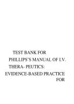 Test Bank For Phillips&rsquo;s Manual of I&period;V&period; Therapeutics&colon; Evidence-Based Practice for Infusion Therapy&comma; 8th Edition&comma; by Lisa Gorski &vert; All Chapters &vert; Questions & 100&percnt; Verified Answers &vert; A&plus; Graded