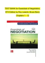 TEST BANK for Essentials of Negotiation 8th Edition by Roy Lewicki&comma; Bruce Barry & David Saunders &vert; Chapters 1&ndash;12 &vert; Complete Q&A&NewLine;&NewLine;