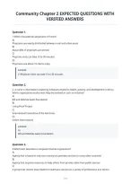 Community Chapter 2 Expected Questions With&NewLine;Verified Answers
