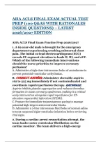 Aha Acls Final Exam Actual Test Prep &lpar;100 Q&As With Rationales Inside Questions&rpar; &ndash; Latest 2026&sol;2027 Edition