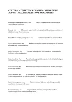 Cultural Competency Chapter 1 Study Guide 2026&sol;2027 &vert; Practice Questions And Answers