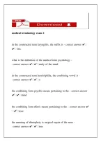 Medical Terminology Exam 1 Review PDF &ndash; Practice Questions & Study Guide