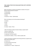Cma &lpar;Aama&rpar; Practice Exam Questions With Verified Answers