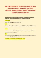 WGU D425 Introduction to Chemistry -PA and OA Exam&colon; &NewLine;100&percnt; Expert Verified Study Guide Real Testing &NewLine;2026&vert;2027 Questions Detailed Answers and Instructor &NewLine;Note For A&plus; Guaranteed Pass&period; 