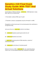 Bio 210 &lpar;Genetics&rpar; Final Exam With Updated Questions And Answers&period;