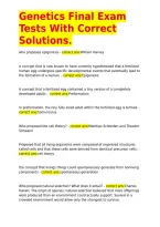 Bio 210 &lpar;Genetics&rpar; Final Exam With Updated Questions And Answers&period;